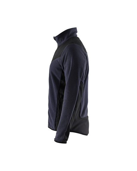 Blaklader Knitted Jacket with Softshell 5942 #colour_dark-navy-black