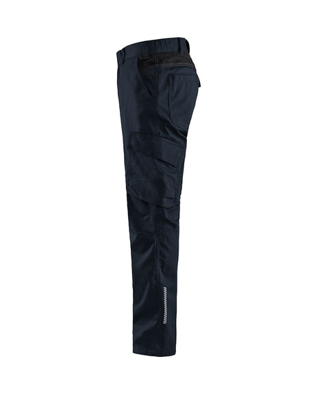 Blaklader Industry Trousers Stretch 1444 - Dark navy/Black #colour_dark-navy-black