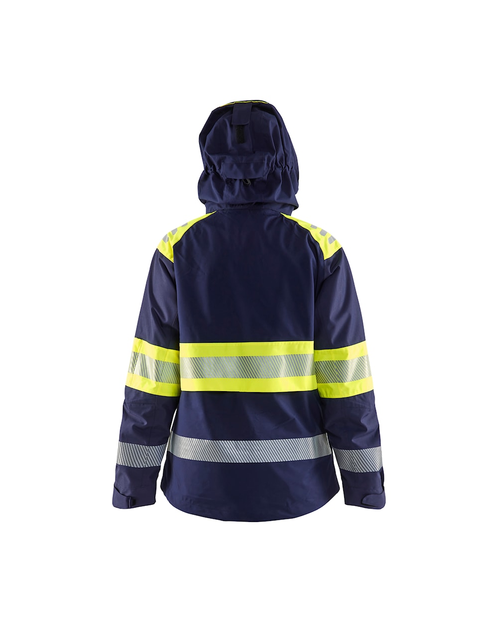 Blaklader Women's Shell Jacket Hi-Vis 4430 #colour_navy-blue-hi-vis-yellow