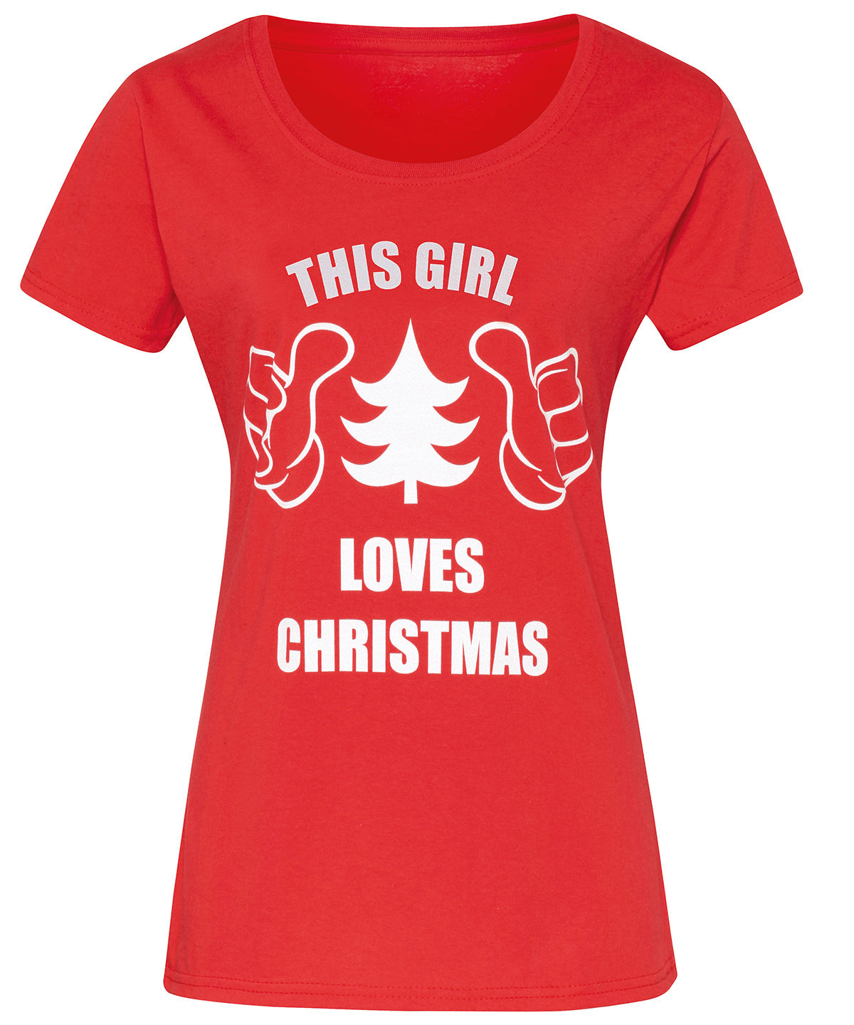 The Christmas Shop Women's "This Girl Loves Christmas" Short Sleeve Tee