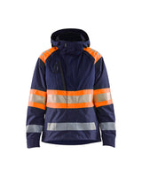 Blaklader Women's Shell Jacket Hi-Vis 4430 #colour_navy-blue-orange