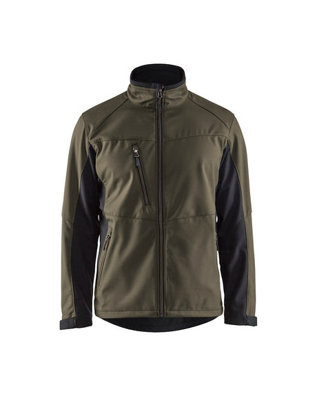 Blaklader Softshell Jacket 4950 #colour_dark-olive-green-black