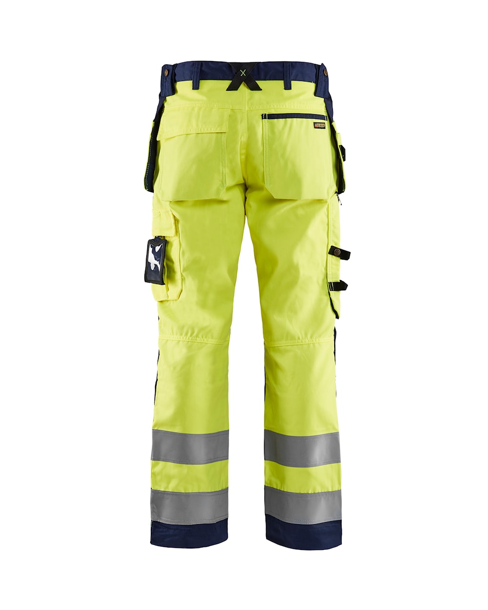 Blaklader Hi-Vis Craftsman Trousers 1568 - Hi-Vis Yellow/Navy Blue