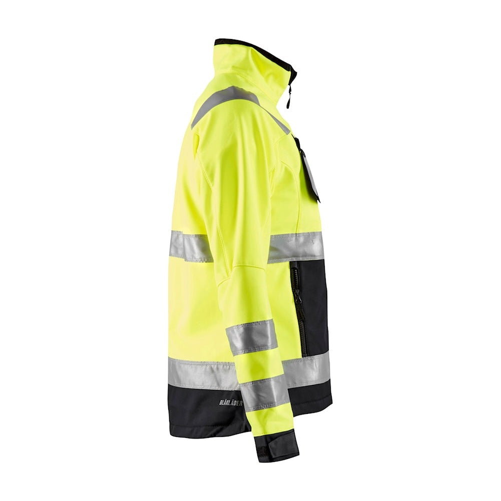 Blaklader Women's Hi-Vis Softshell Jacket 4902 #colour_hi-vis-yellow-black