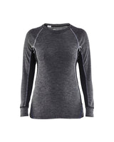 Blaklader Women's Underwear Top Warm 100% Merino 7200 #colour_mid-grey-black