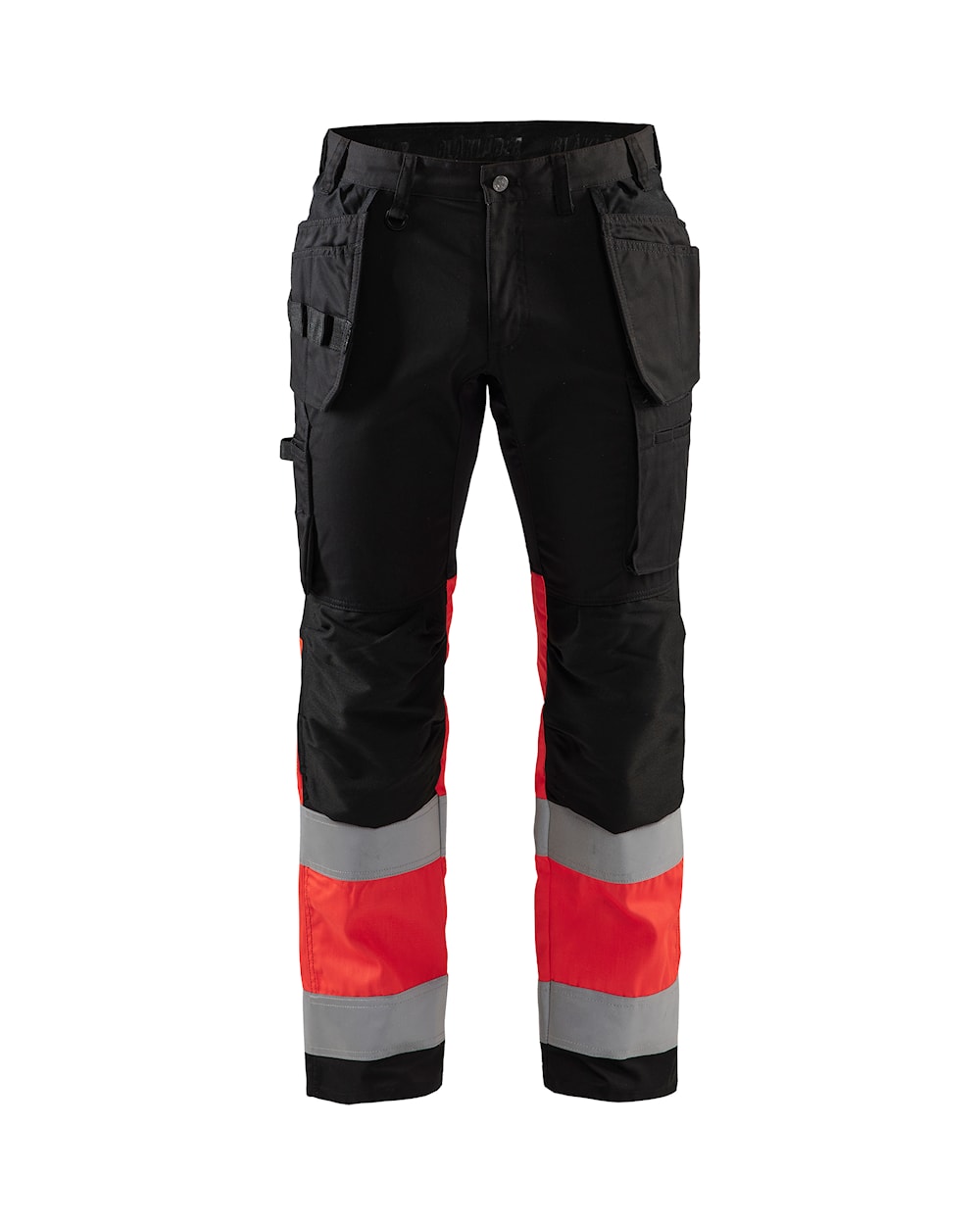 Blaklader Hi-Vis Trousers with Stretch 1558 - Black/Hi-Vis Red