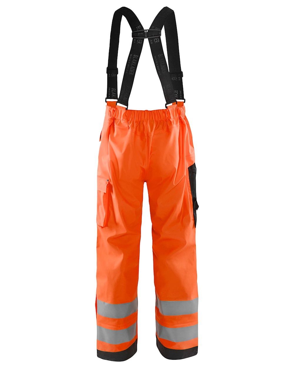 Blaklader Rain Trousers Hi-Vis Level 3 1306 #colour_orange