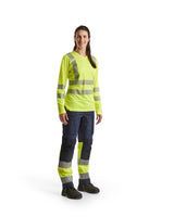 Blaklader Women's Hi-Vis T-Shirt Long Sleeve 3485 #colour_hi-vis-yellow