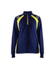 Blaklader Sweater Halfzip Women 3403 #colour_navy-blue-hi-vis-yellow