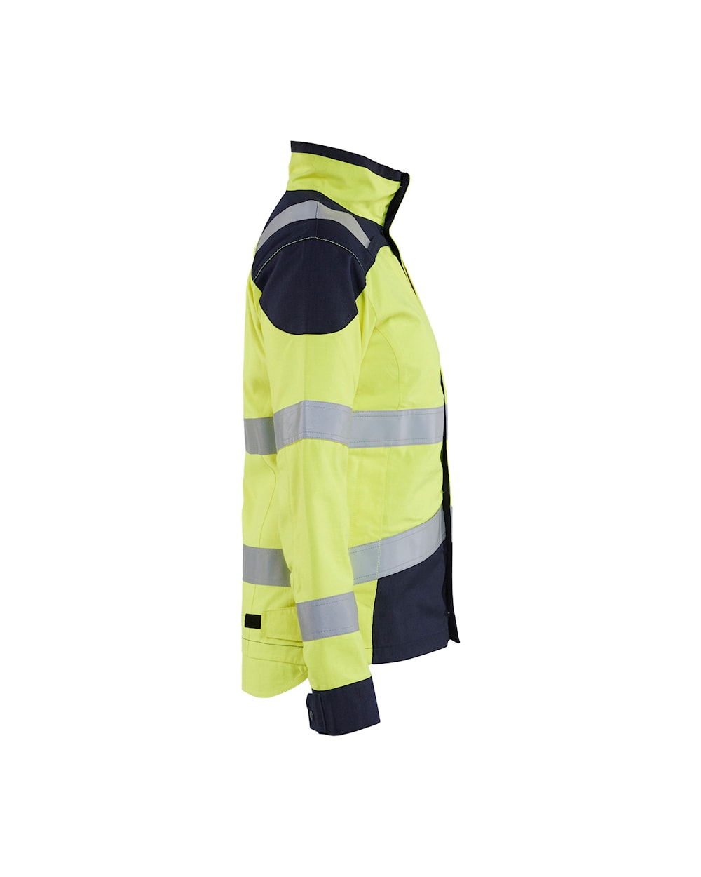 Blaklader Women's Multinorm Inherent Jacket 4969 #colour_hi-vis-yellow-navy-blue