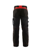 Blaklader Trousers without Nail Pockets 1556 #colour_black-red