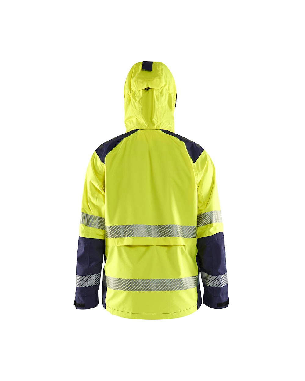 Blaklader Shell Jacket Hi-Vis 4435 #colour_hi-vis-yellow-navy-blue