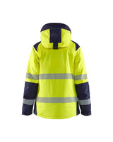 Blaklader Women's Winter Jacket Hi-Vis 4456 #colour_hi-vis-yellow-navy-blue