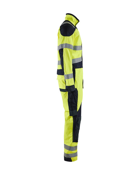 Blaklader Multinorm Inherent Overalls 6089 #colour_hi-vis-yellow-navy-blue