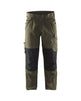 Blaklader Service Trousers with Stretch 1495 #colour_dark-olive-green-black