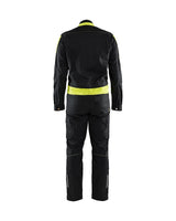 Blaklader Industry Overalls Stretch 6144 #colour_black-hi-vis-yellow