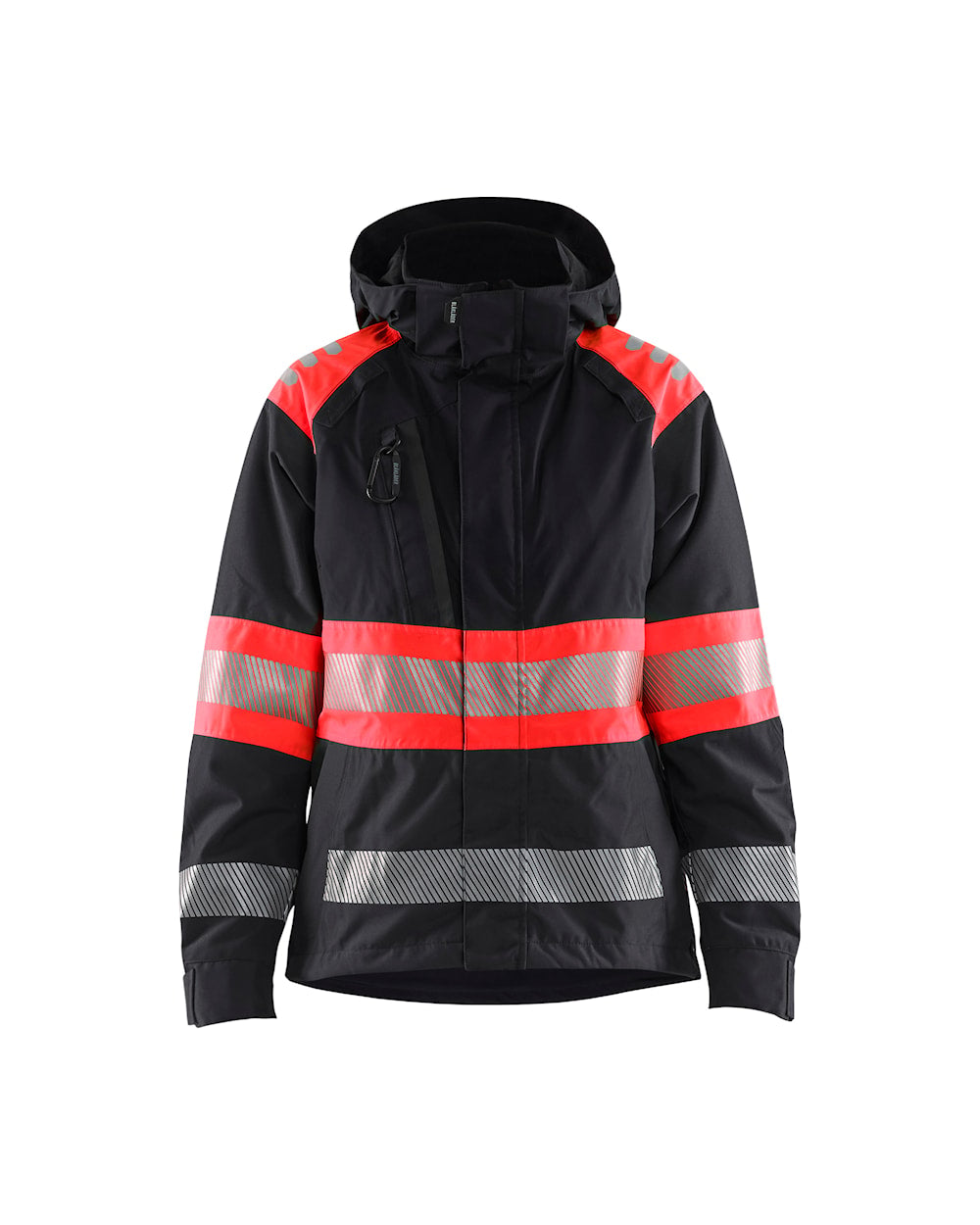 Blaklader Women's Shell Jacket Hi-Vis 4430 #colour_black-red-hi-vis