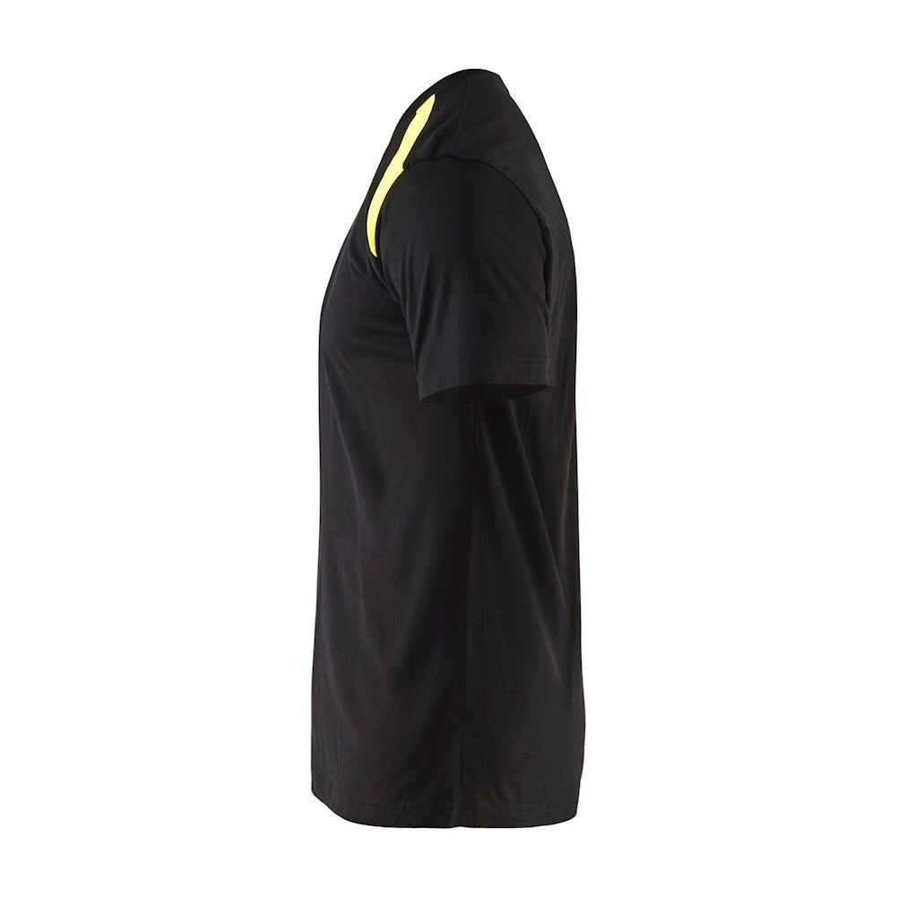 Blaklader T-Shirt 3379 #colour_black-hi-vis-yellow