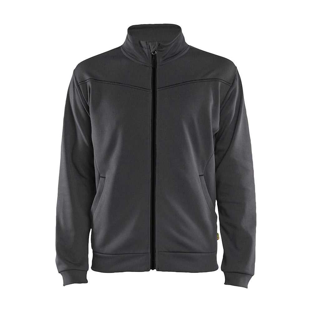 Blaklader Sweatshirt with Full Zip 3362 #colour_mid-grey-black