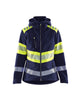 Blaklader Women's Softshell Jacket Hi-Vis 4404 #colour_navy-blue-hi-vis-yellow