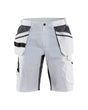 Blaklader Painters Shorts with Stretch 1099 #colour_white-dark-grey