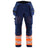 Blaklader Softshell Hi-Vis Trousers 1821 #colour_navy-blue-orange