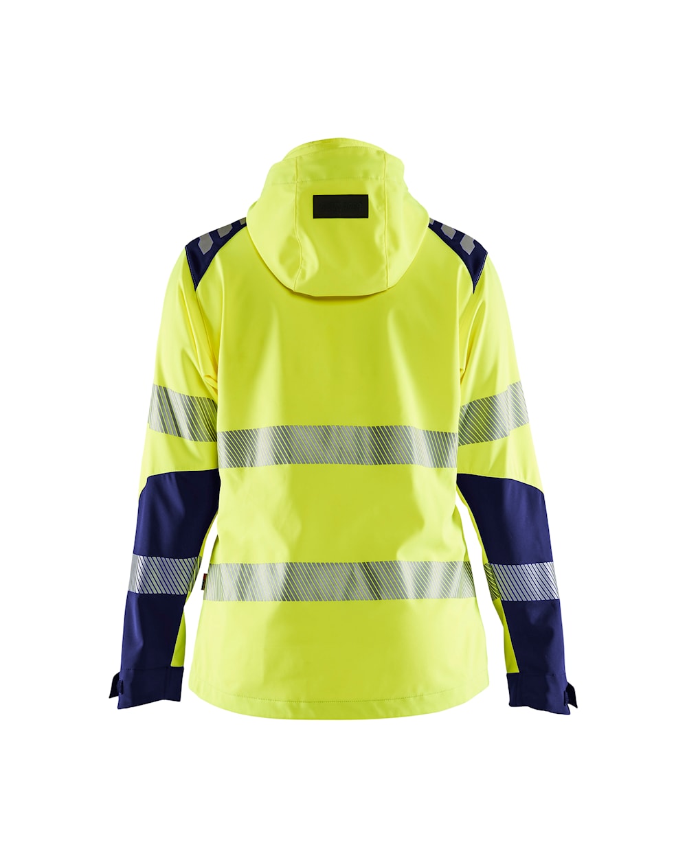 Blaklader Women's Hi-Vis Softshell Jacket 4791 #colour_hi-vis-yellow-navy-blue