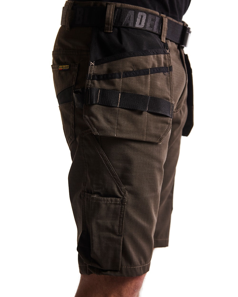 Blaklader Service Shorts with Nailpockets 1494 #colour_dark-olive-green-black