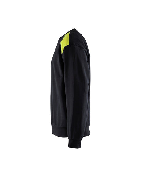 Blaklader Sweatshirt 3580 #colour_black-hi-vis-yellow