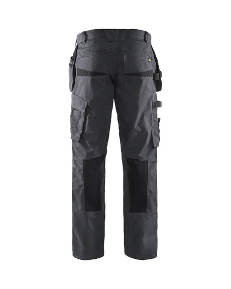 Blaklader Service Trousers with Stretch And Nail Pockets 1496  #colour_mid-grey-black