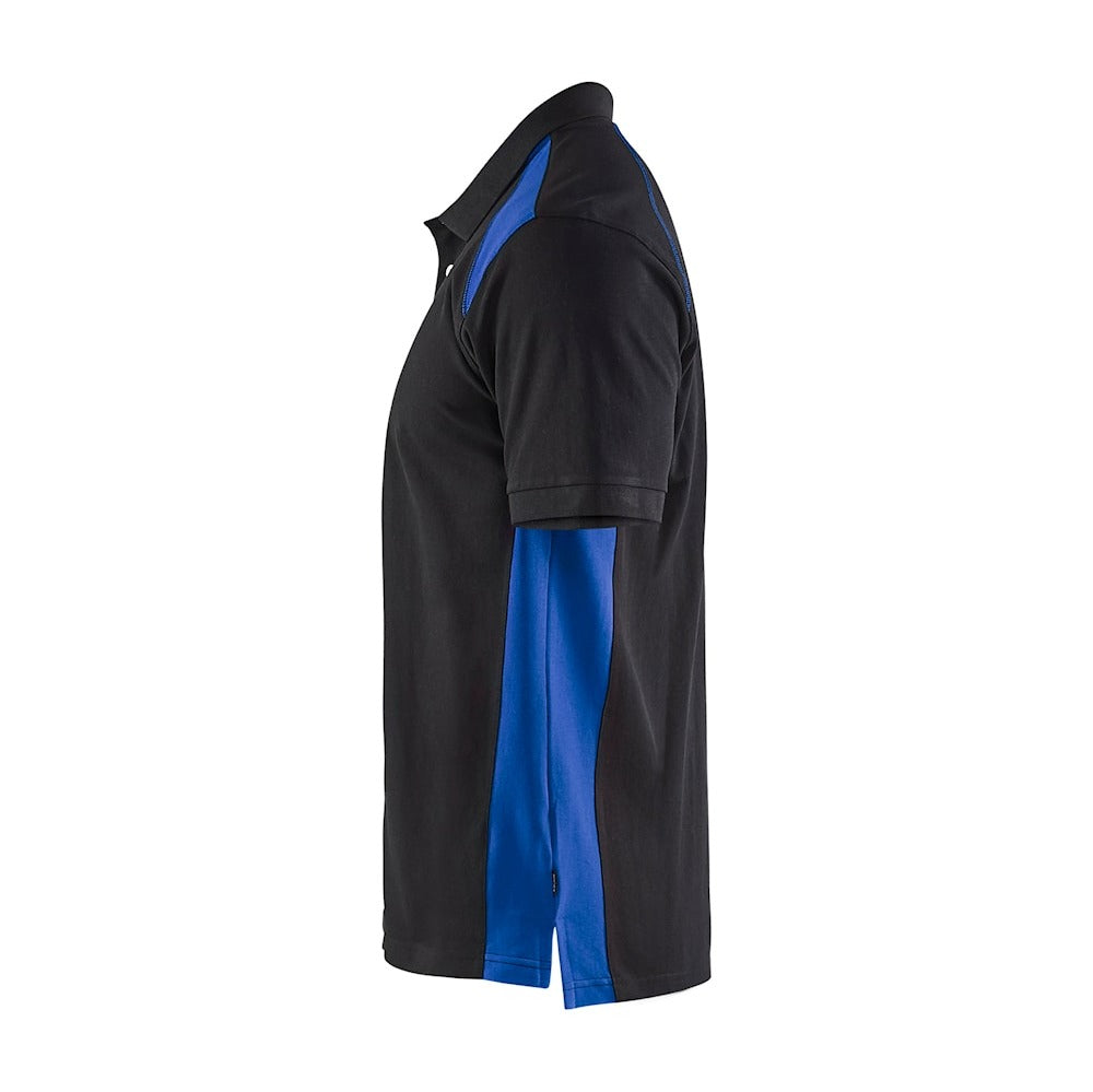 Blaklader Polo Shirt 3324 #colour_black-cornflower-blue