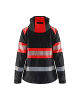 Blaklader Women's Softshell Jacket Hi-Vis 4404 #colour_black-red-hi-vis