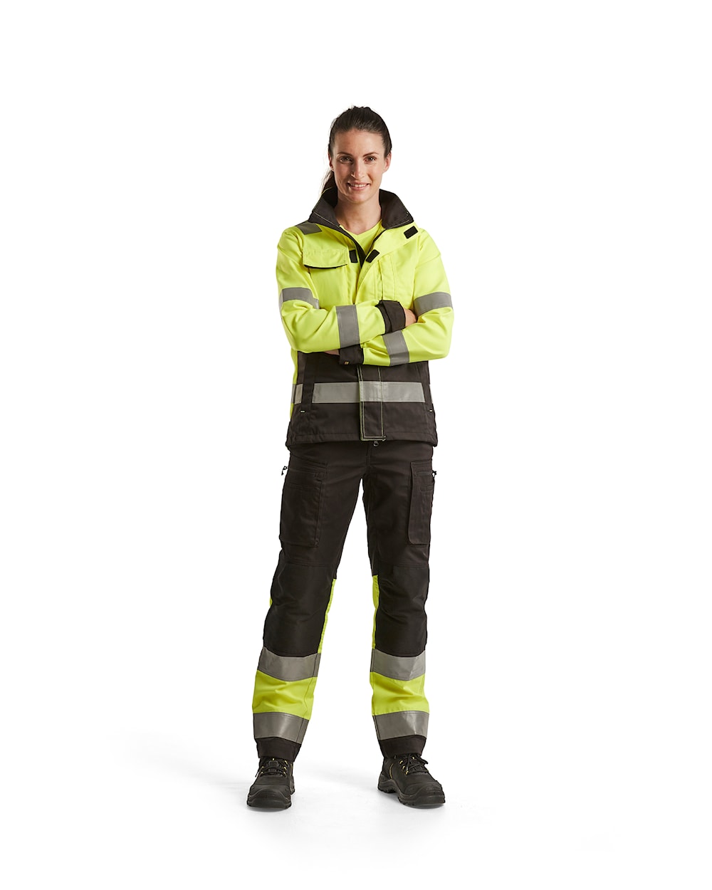 Blaklader Women's Hi-Vis Jacket 4903 #colour_hi-vis-yellow-black