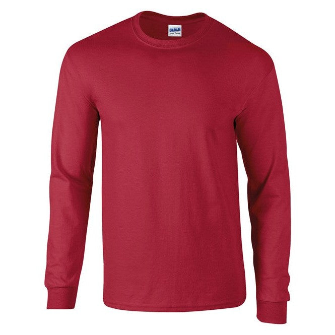 Gildan Ultra Cotton Adult Long Sleeve T-Shirt - Cardinal Red