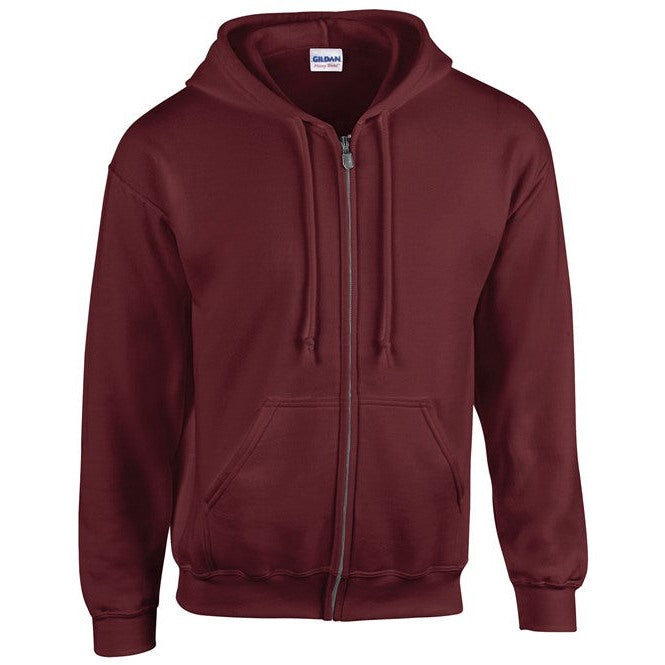 Gildan Heavy Blend Full Zip Hooded Sweatshirt - Maroon