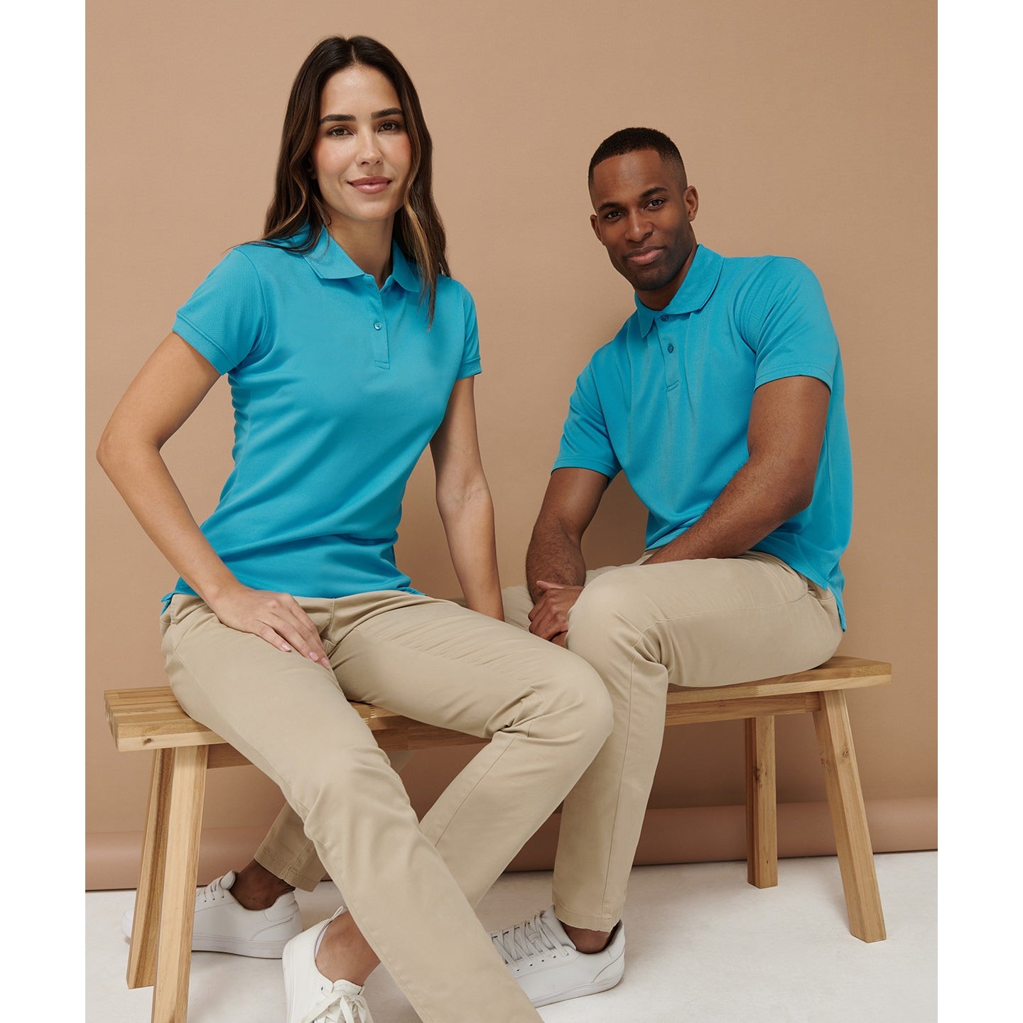 Henbury Coolplus® Polo Shirt - Mid Blue
