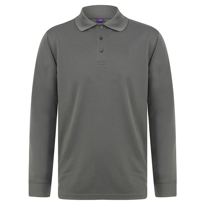 Henbury Long Sleeve Coolplus® Polo Shirt
