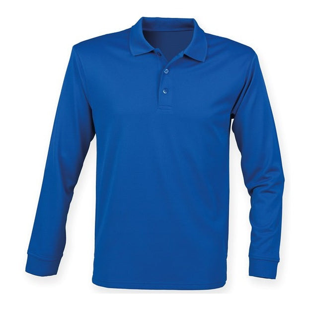 Henbury Long Sleeve Coolplus® Polo Shirt