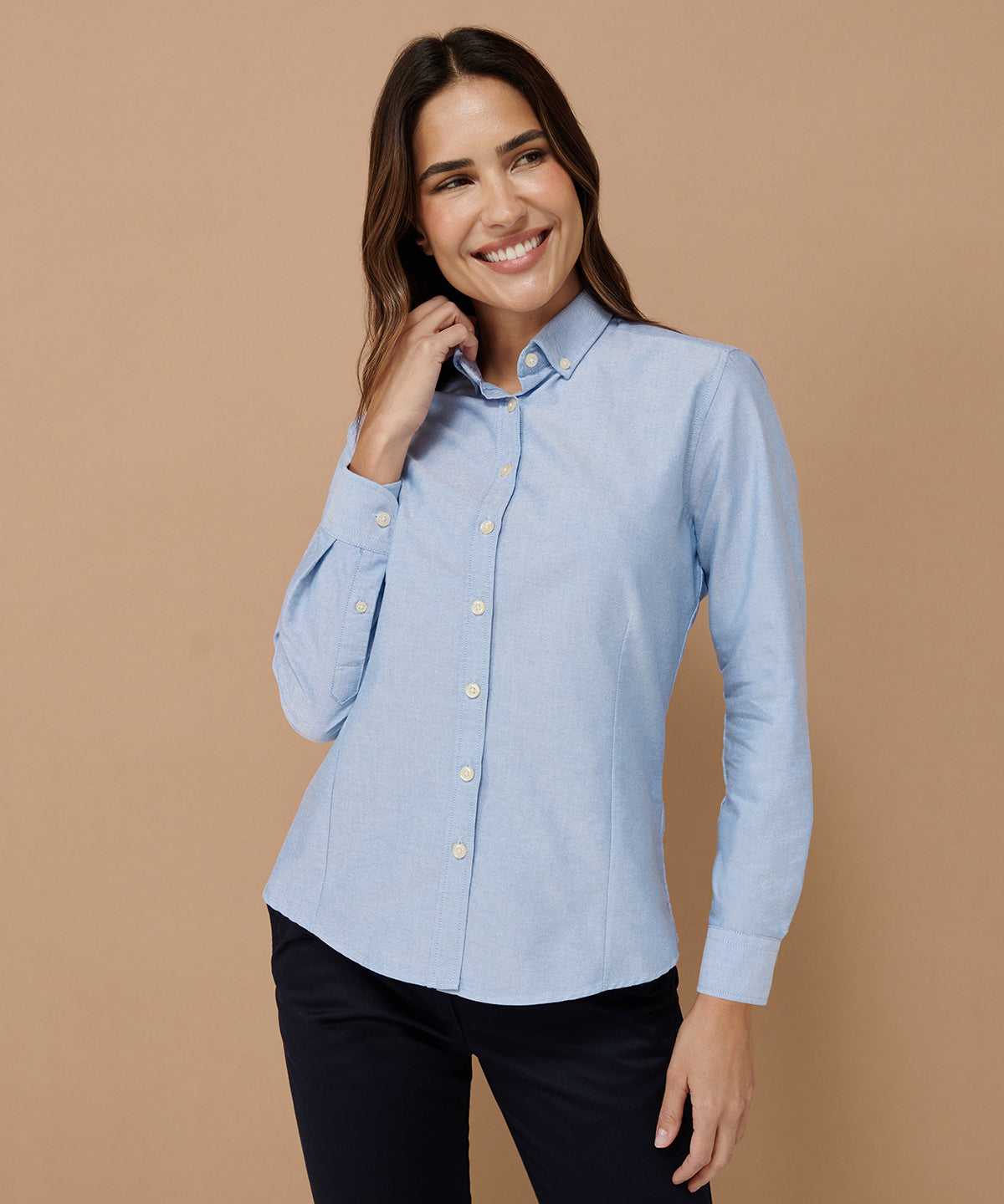 Henbury Women's Modern Long Sleeve Oxford Shirt