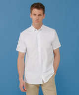 Henbury Modern Short Sleeve Oxford Shirt