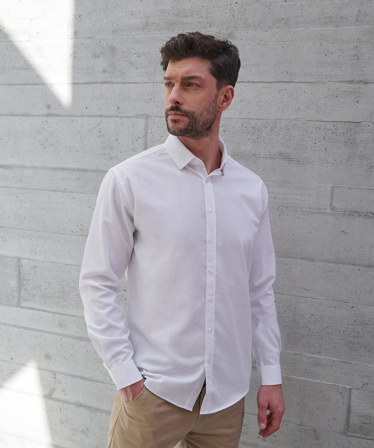 Henbury HB582 Long Sleeve ‘cotton-Feel’ Coolplus® Shirt