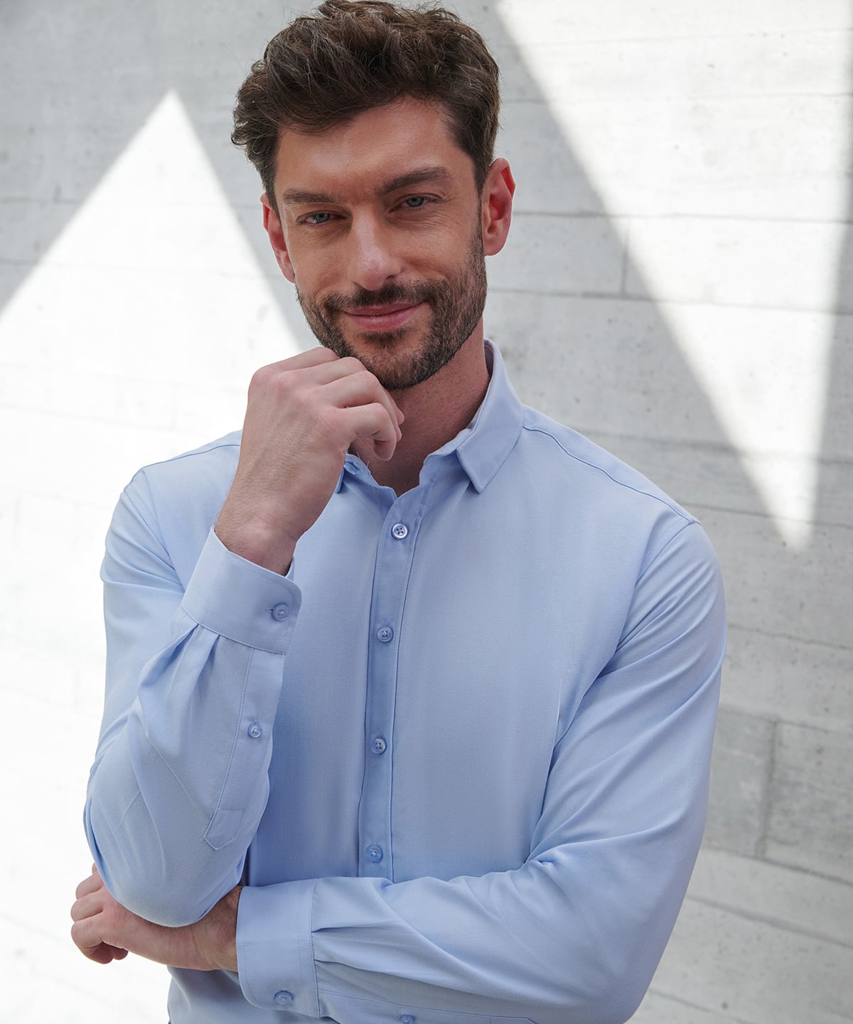 Henbury HB582 Long Sleeve ‘cotton-Feel’ Coolplus® Shirt