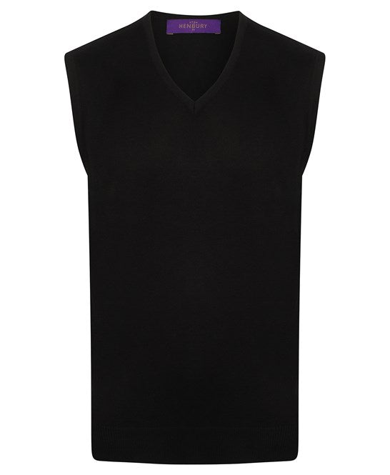 Henbury Sleeveless V-Neck Jumper