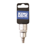 King Dick Anti-Tamper Bit Socket Short 1/2" SD Inserted Trx