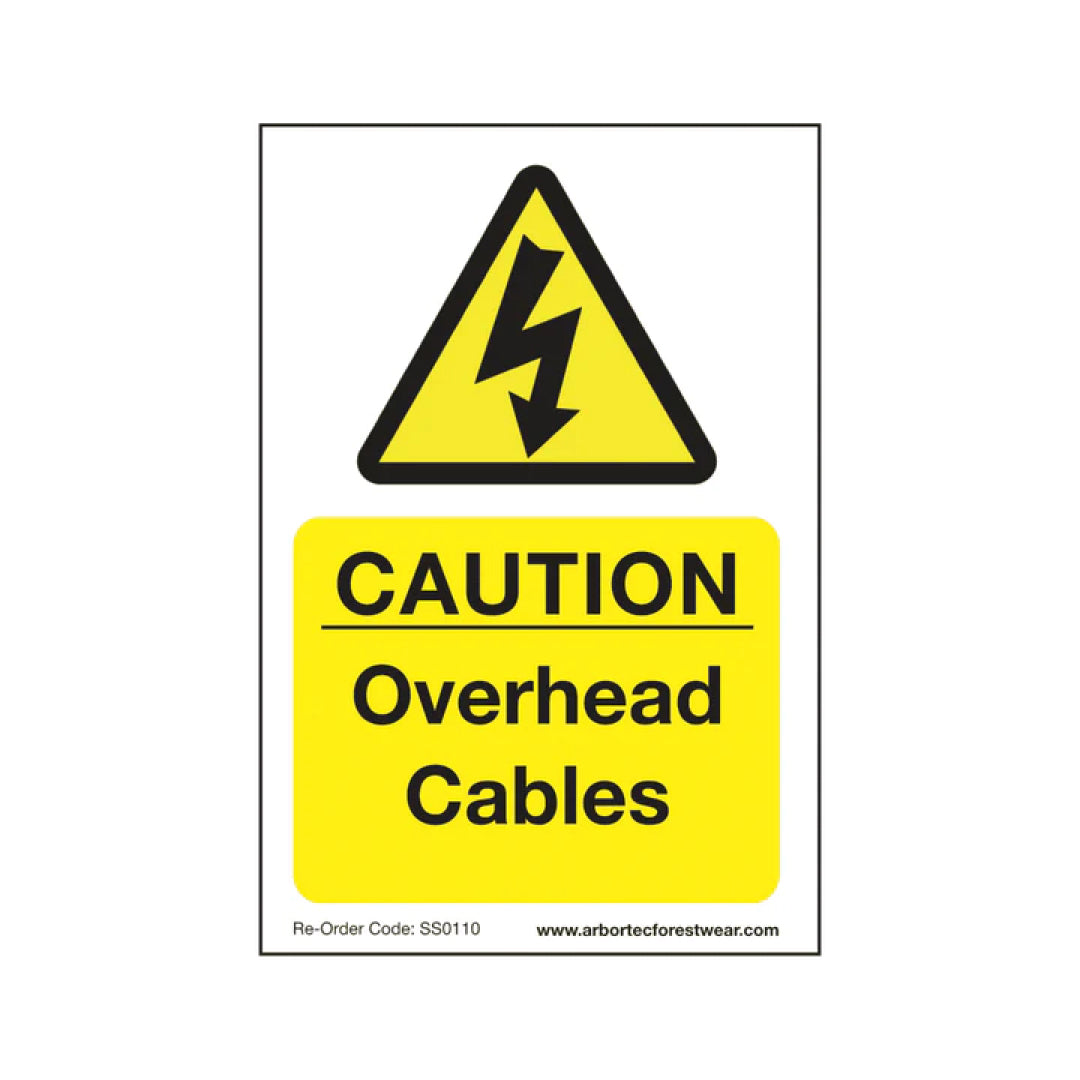 Arbortec Corex Safety Sign Caution Overhead Cables