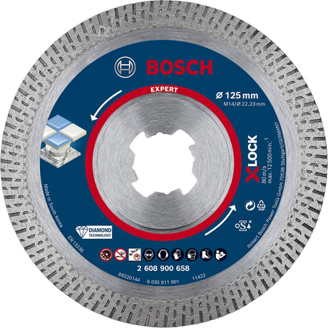 Bosch Professional HardCeramic X-LOCK Diamond Cutting Disc - 125mm x 22.23mm x 1.6mm x 10mm