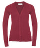 Russell Collection Women's V-Neck Knitted Cardigan