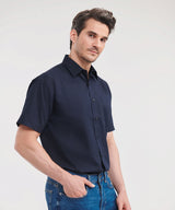 Russell Collection Short Sleeve Polycotton Easycare Poplin Shirt