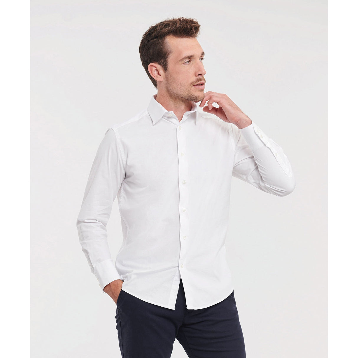 Russell Collection Long Sleeve Easycare Fitted Shirt