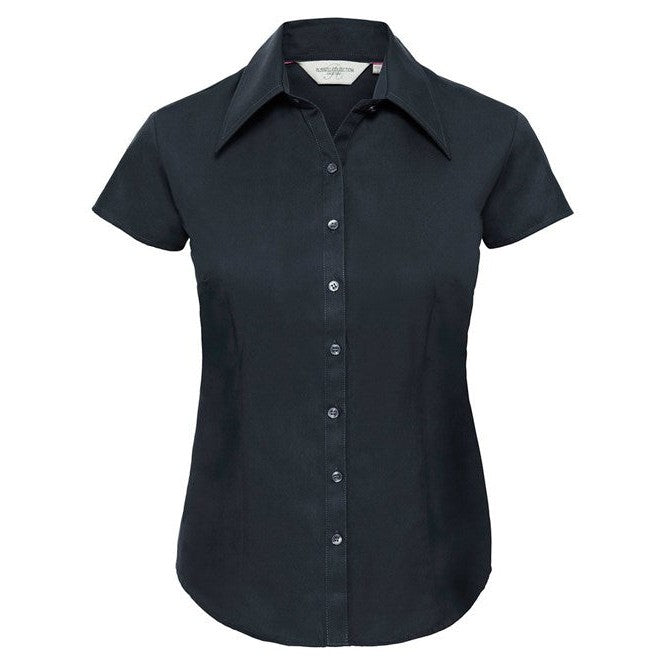 Russell Collection Women's Cap Sleeve Tencel® Fitted Shirt
